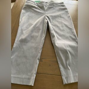 Womens Hillary Radley Capris XL Grey Pinstripe